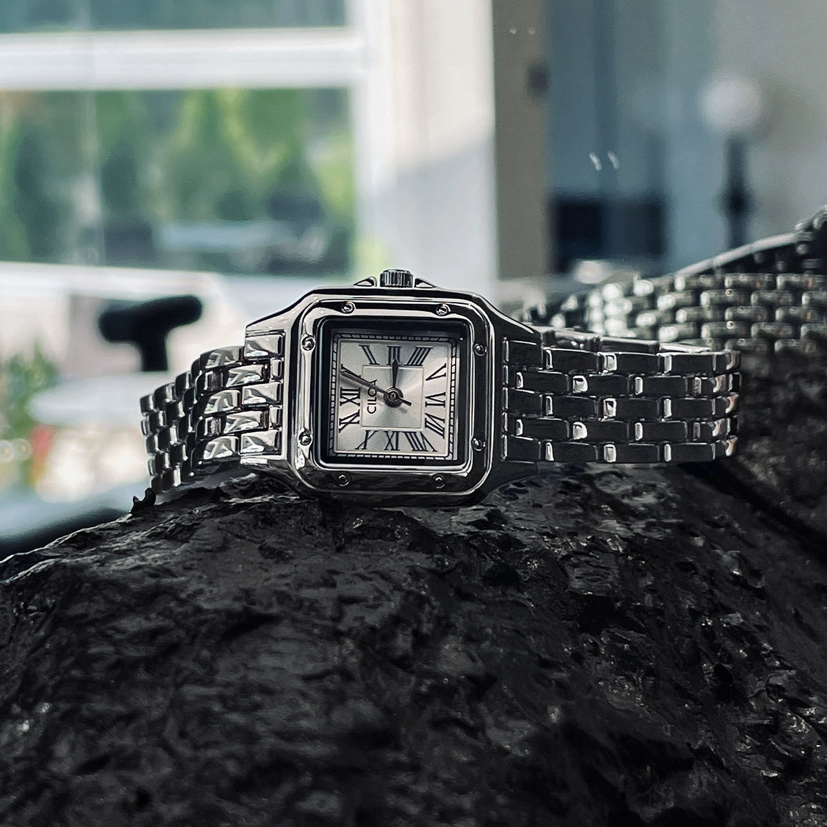 Amylah Elegant Square Watch - Silver [HEPA46VX]
