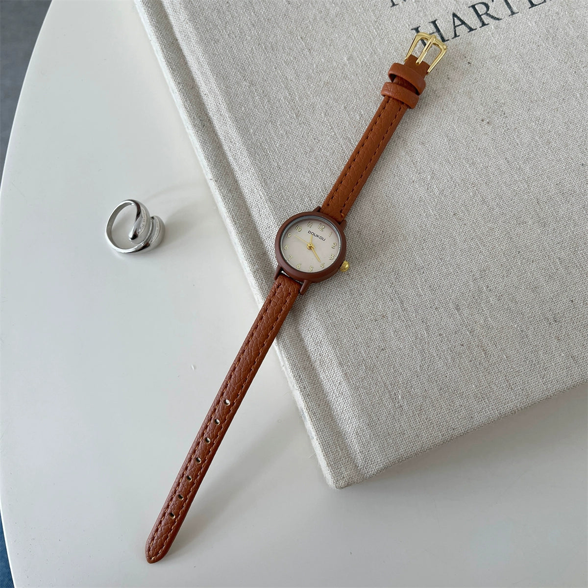 Emmerson Petite Leather Watch - Brown (Cardamom) [2Y79U82R]