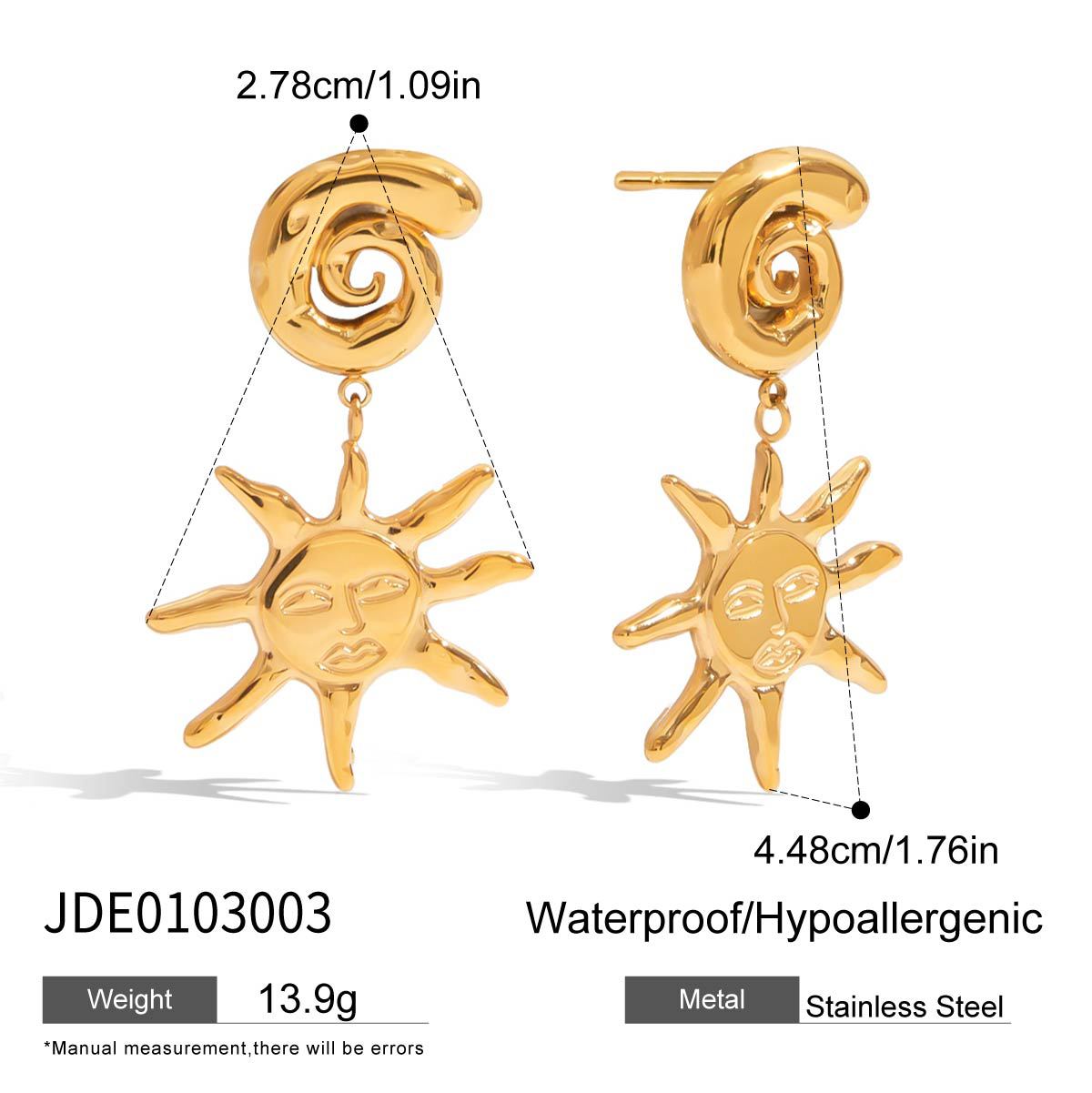 Leann Celestial Hoop Earrings - JDE0103003 [ZFOHDRLG]
