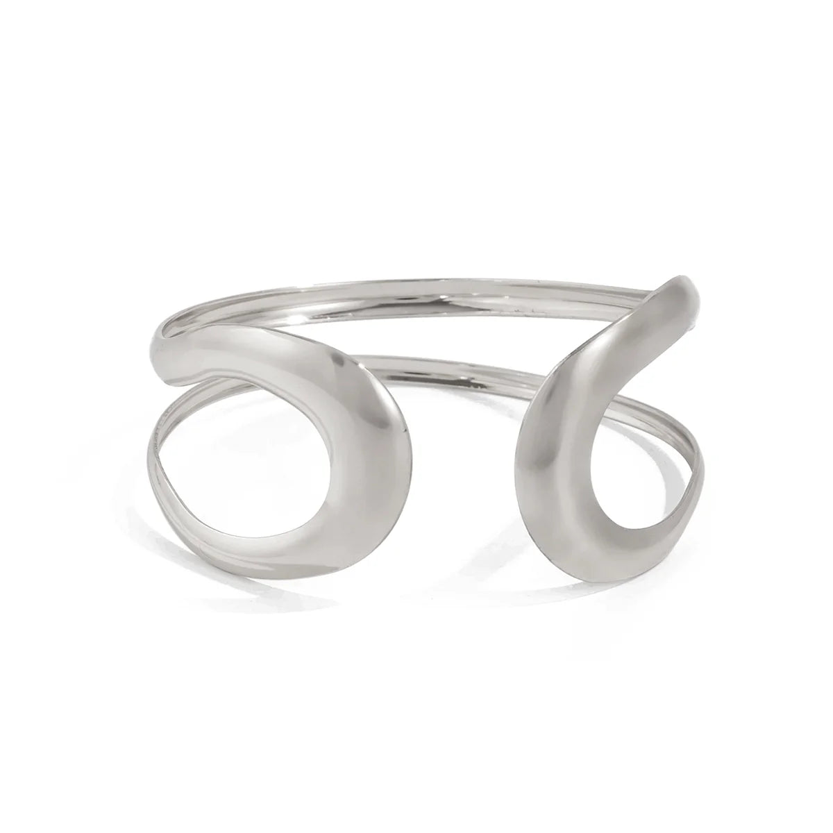 Emmanuela Geometric Cuff Armlet - Silver