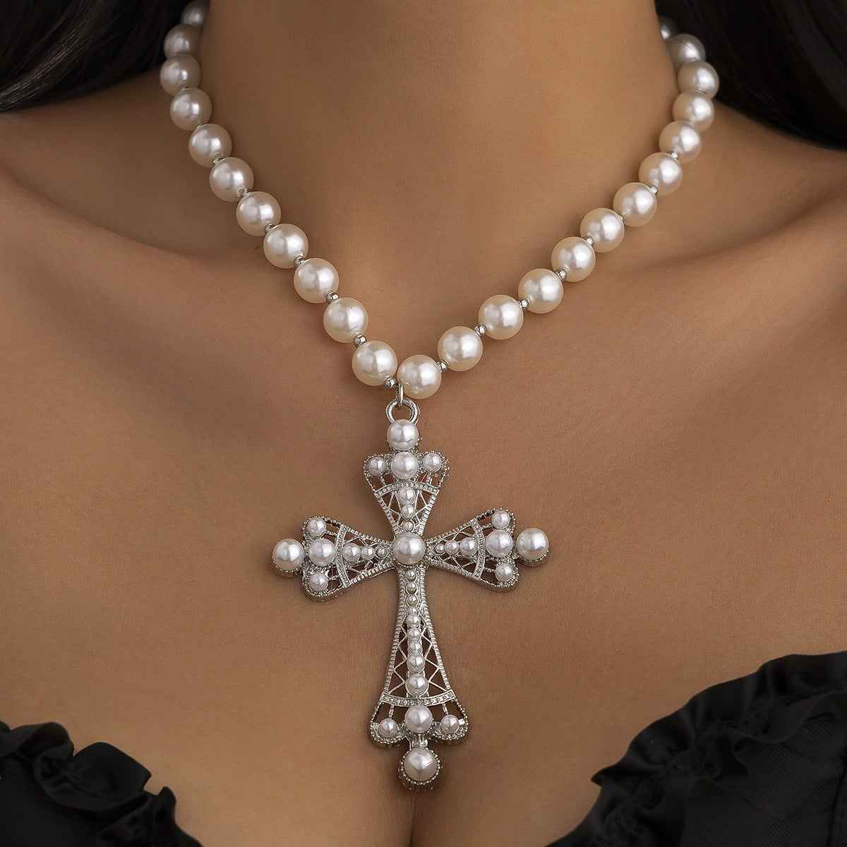 Ameenah Layered Cyberpunk Necklace - 02 White K + White [LULBXBY0]