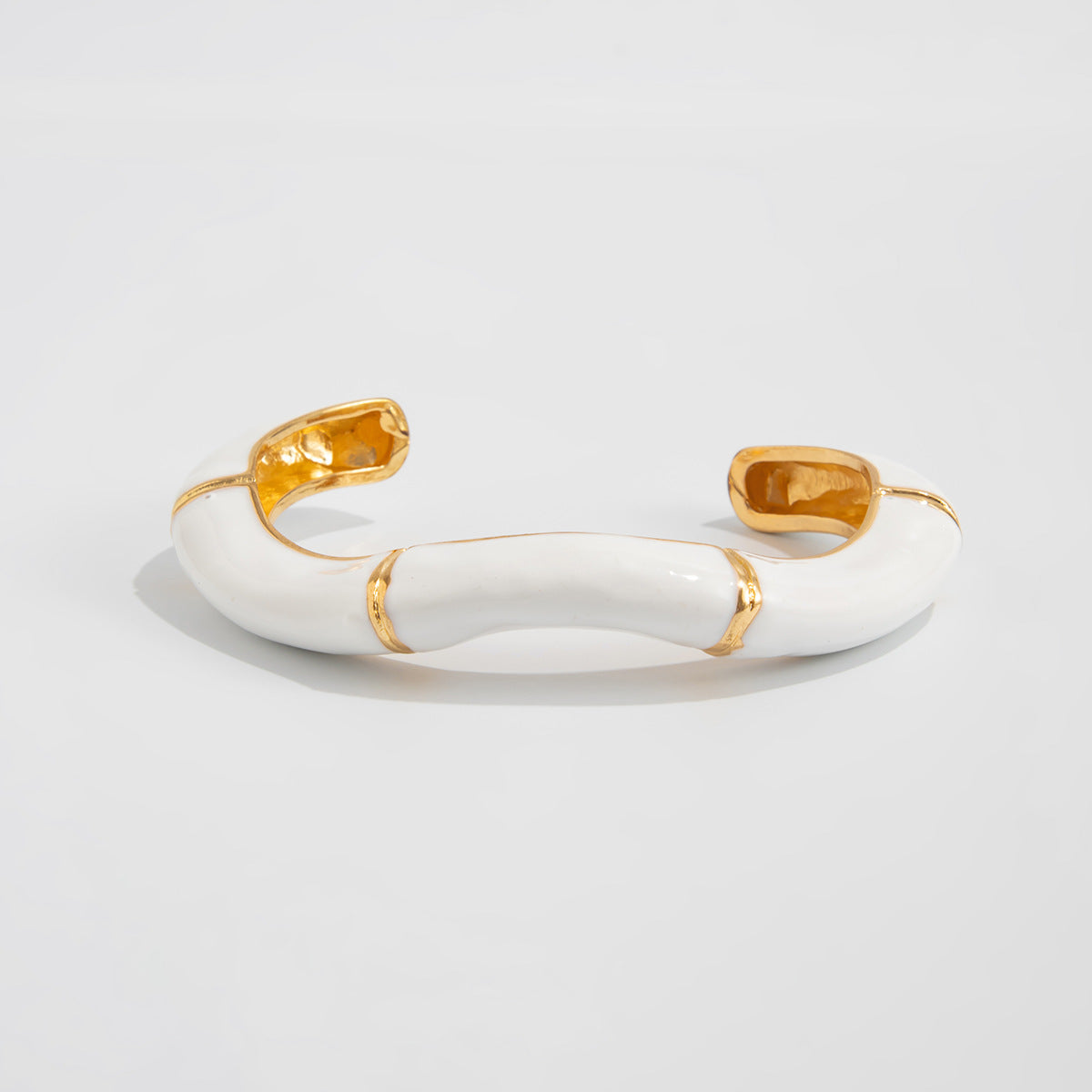 Bridget Snake Coil Bracelet - Gold & White [TD0I1AA1]