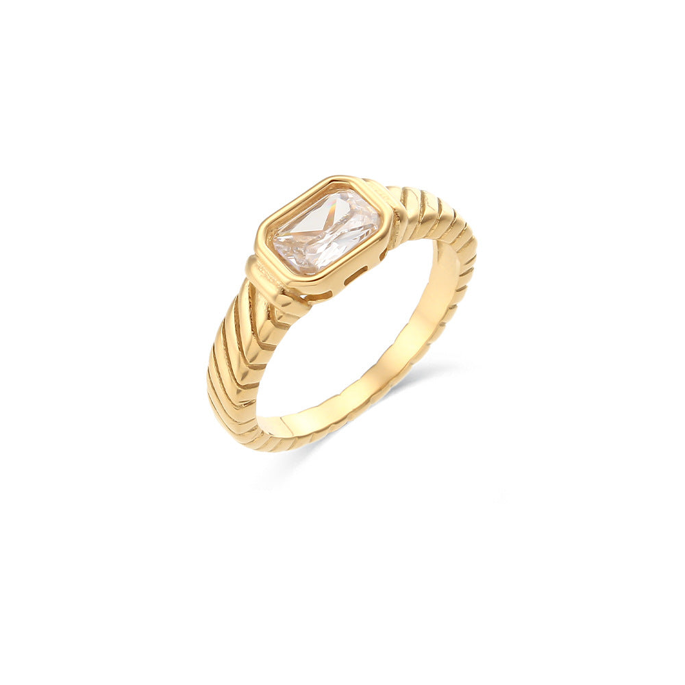 Lyvia Modern Zircon Ring - White [PYP1ZB6T]
