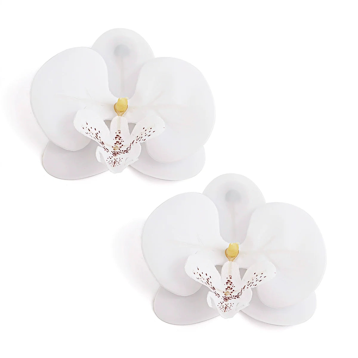 Kriti Blossom Petal Stud Earrings - White