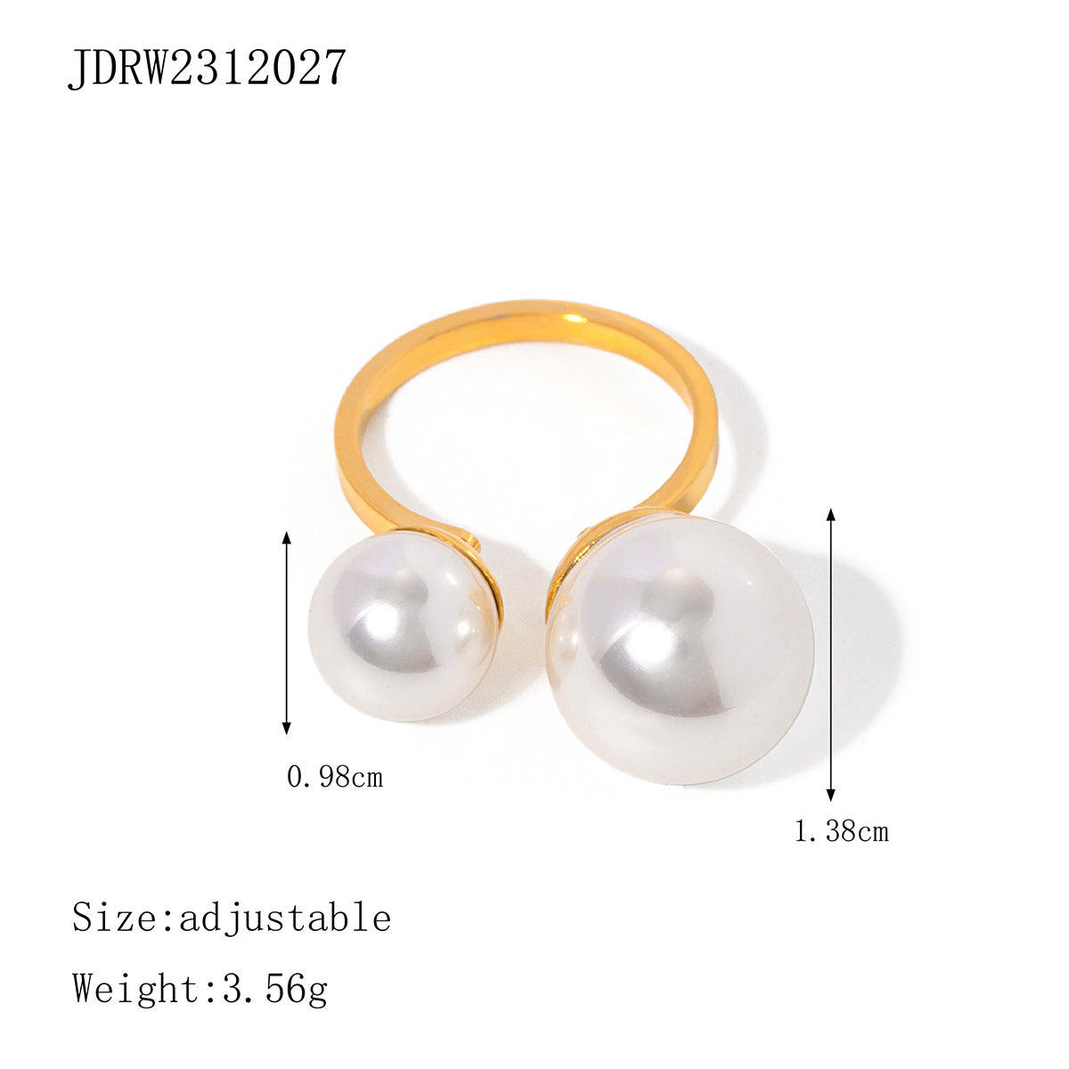 Kaely Sculptural Pearl Ring - JDRW2312027 [V1I2430P]