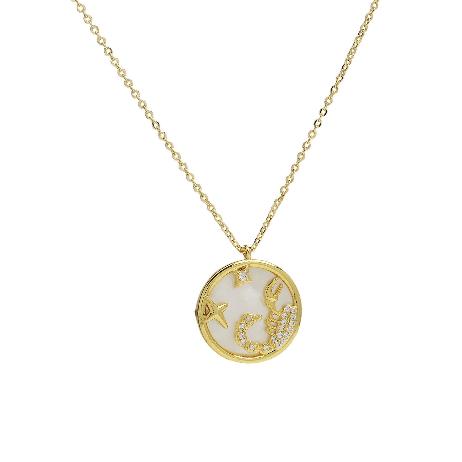 Mykenzie Zodiac Charm Necklace - Scorpio [NANXQIJA]