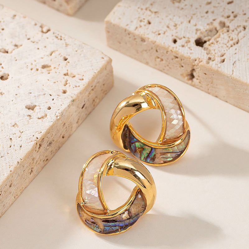 Ardyn Lustrous Abalone Studs - Style 1 [Y59U2KLE]