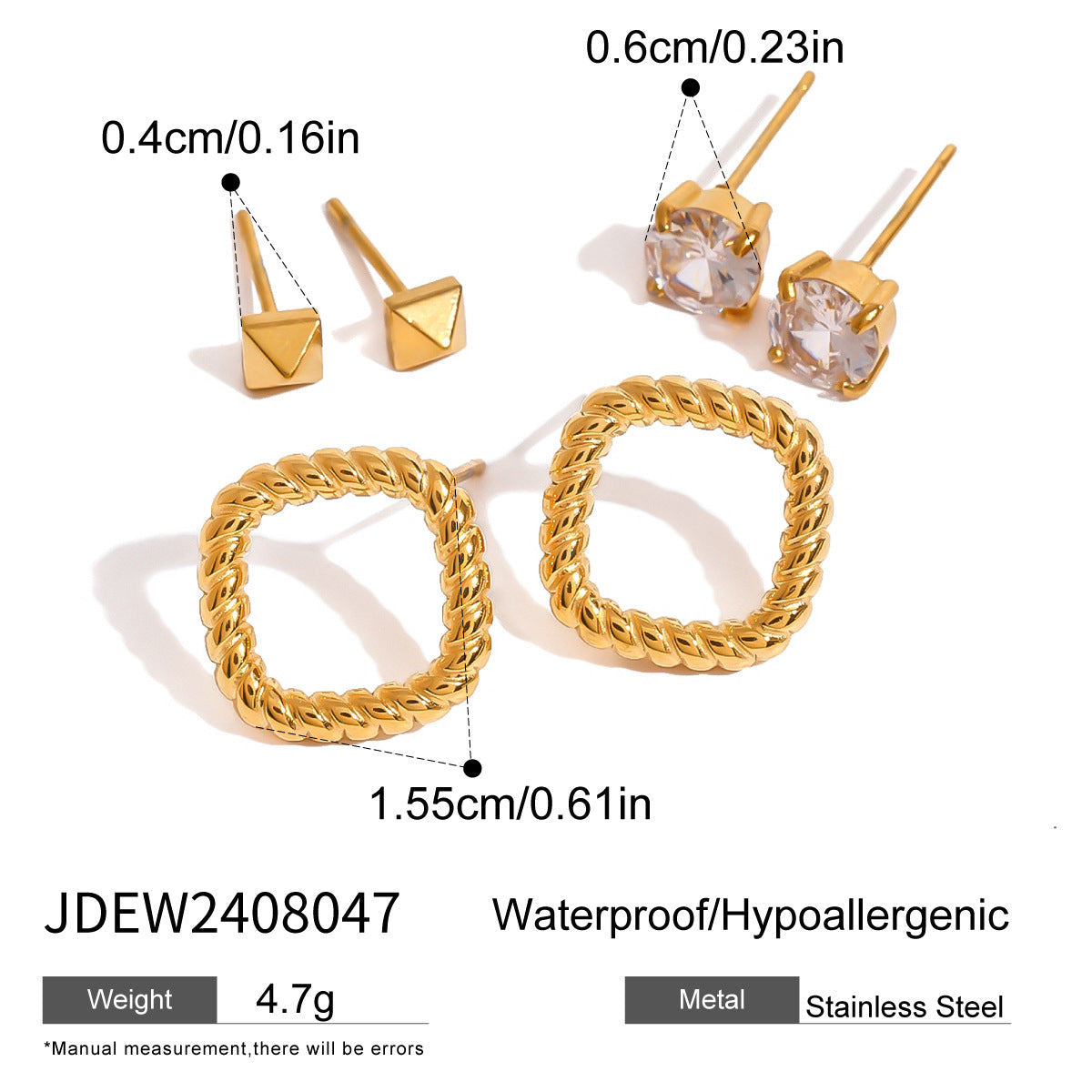 Kaiah Three-Pair Earring Set - JDEW2408047 [4RHF9UPQ]