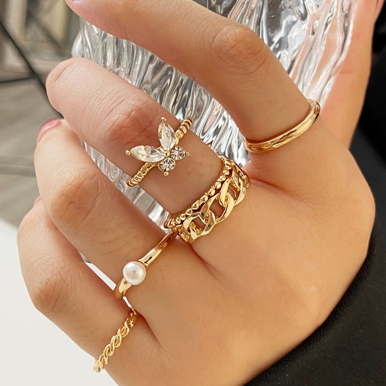 Kailea Stackable Joint Ring Set - Style 4 [2LZRGOO8]