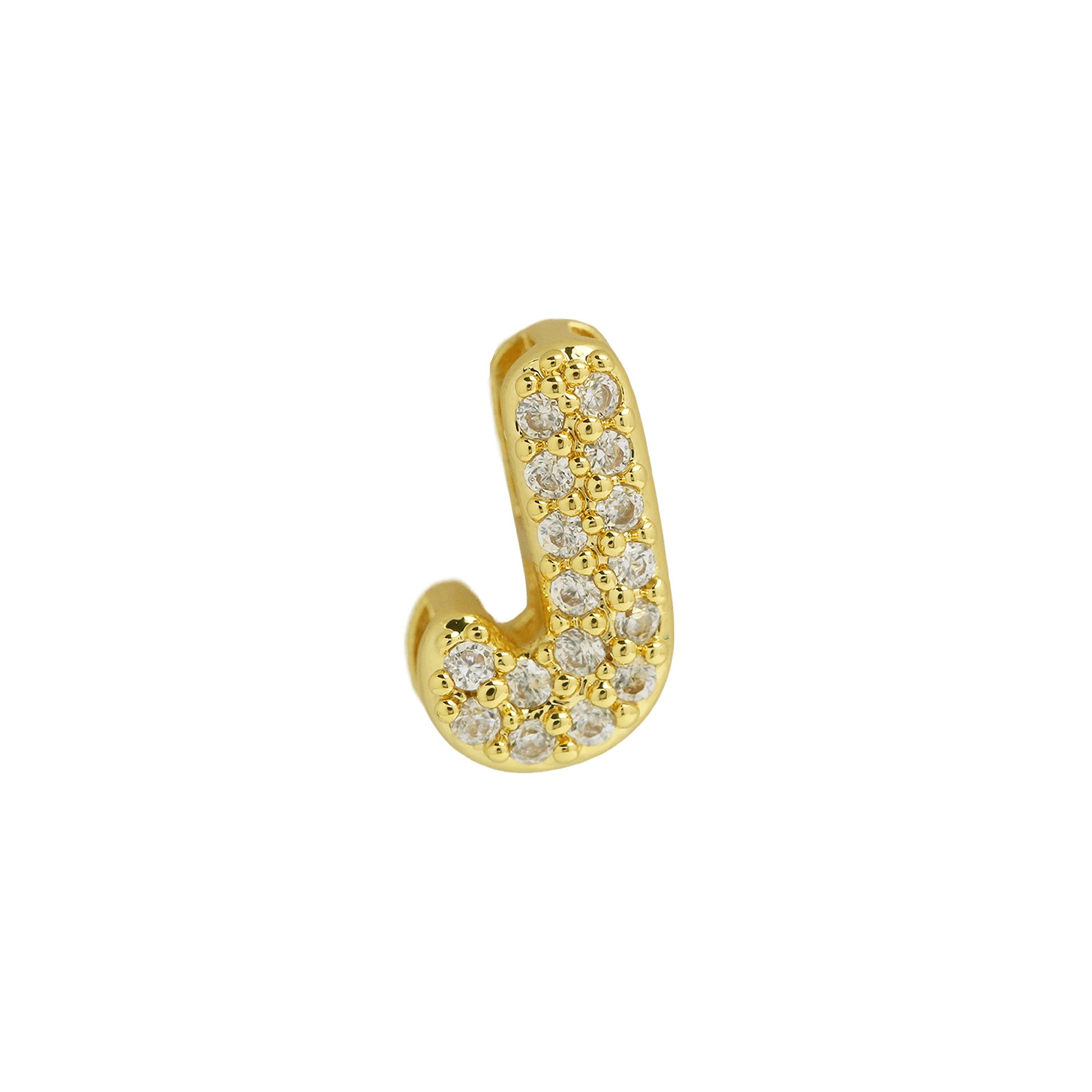 Makinley Bubble Letter Charm - Gold Pendant J [YLZBV0LE]