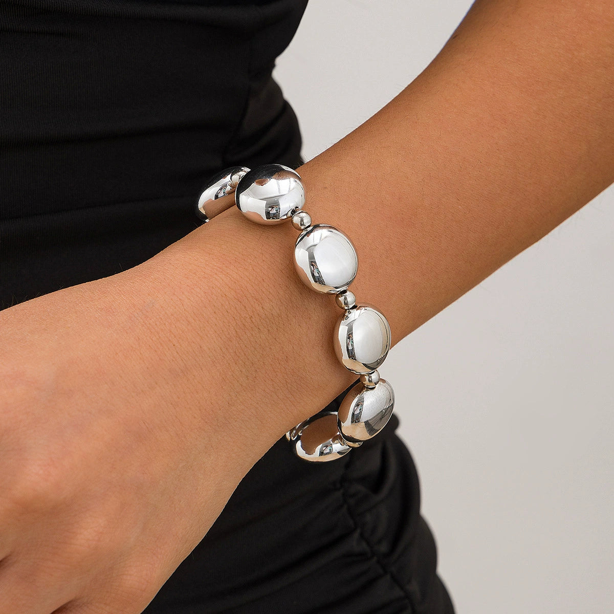Eastyn Molten Cuff Bracelet - Silver-tone (Style 03) [7ZTF19JC]