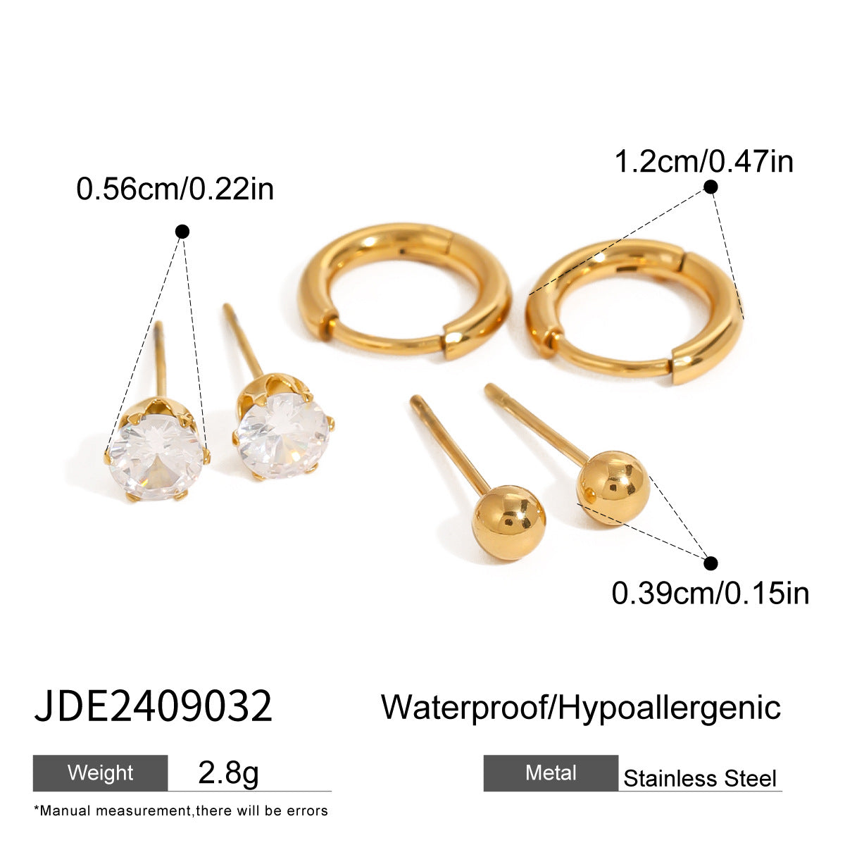 Kaiah Three-Pair Earring Set - JDE2409032 [MUD94OQR]