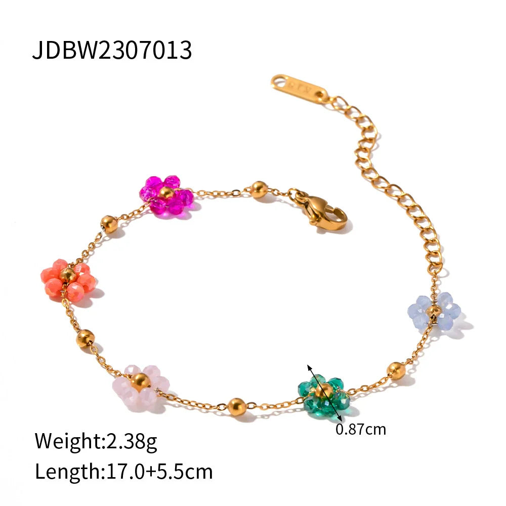 Mina Floral Charm Bracelet - Multi-color Floral A