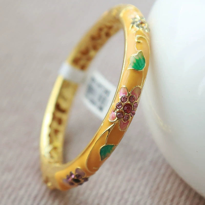 Sofi Flower Enamel Bracelet - Kid's Yellow (47mm) [376KGYG6]