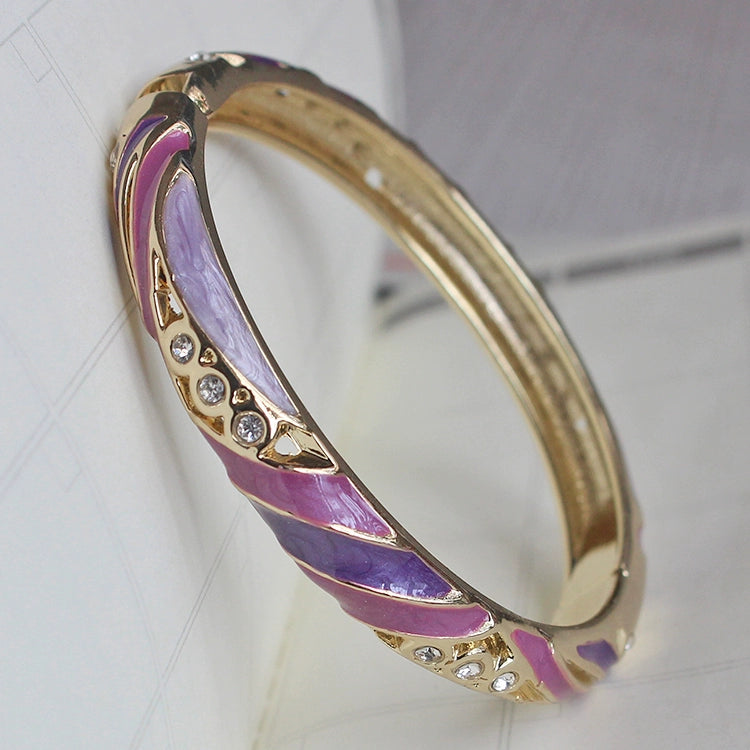 Kayci Enamel Glaze Bangle - Plum [Q623JT3I]