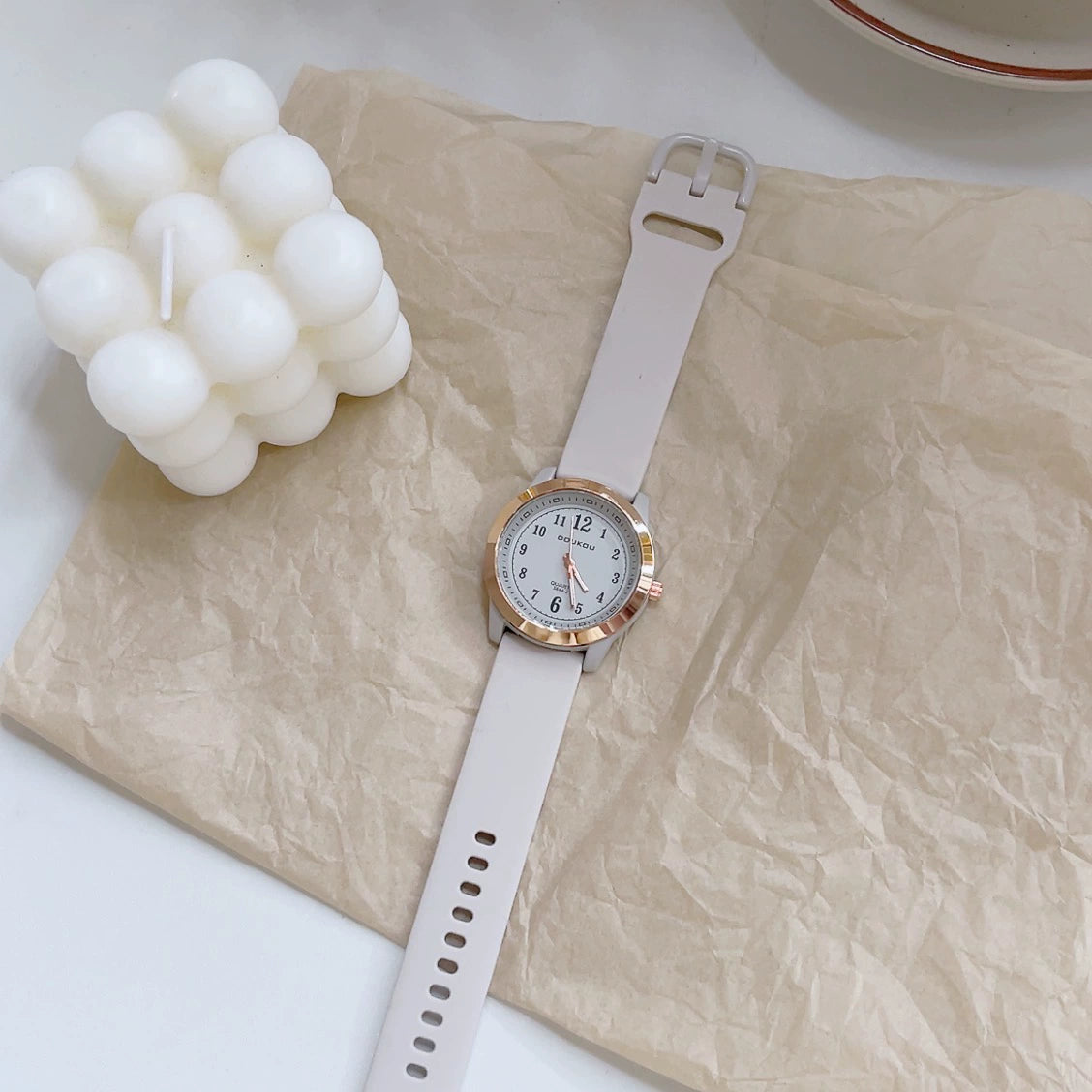 Elspeth Everyday Round Watch - Off-White [ML5P0FT9]