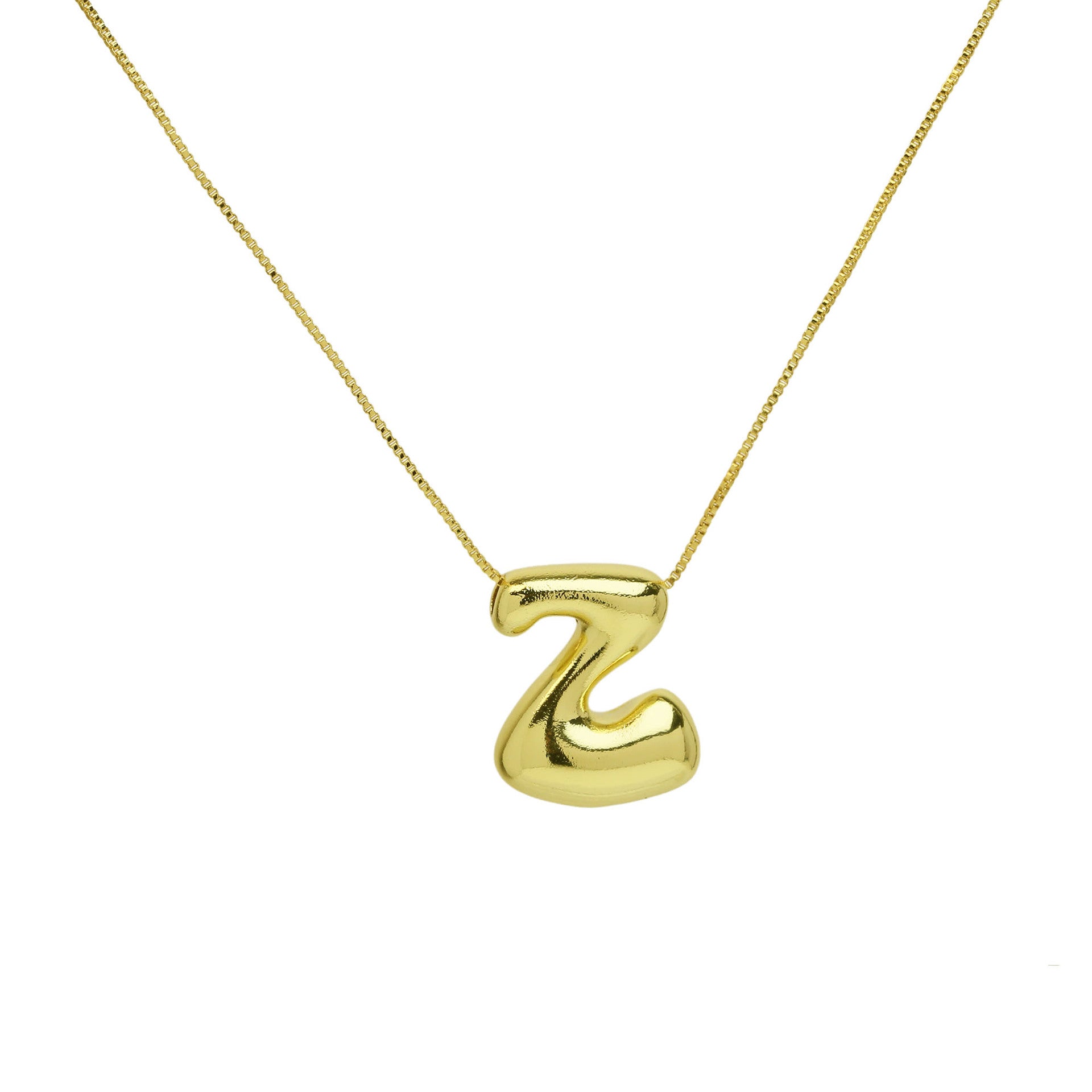 Virginia Bubble Initial Necklace - Letter Z Necklace [QZ2FG6PX]
