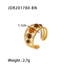 Lacie Stackable Stone Ring Set - JDR201780-BN [3L5CRBKV]