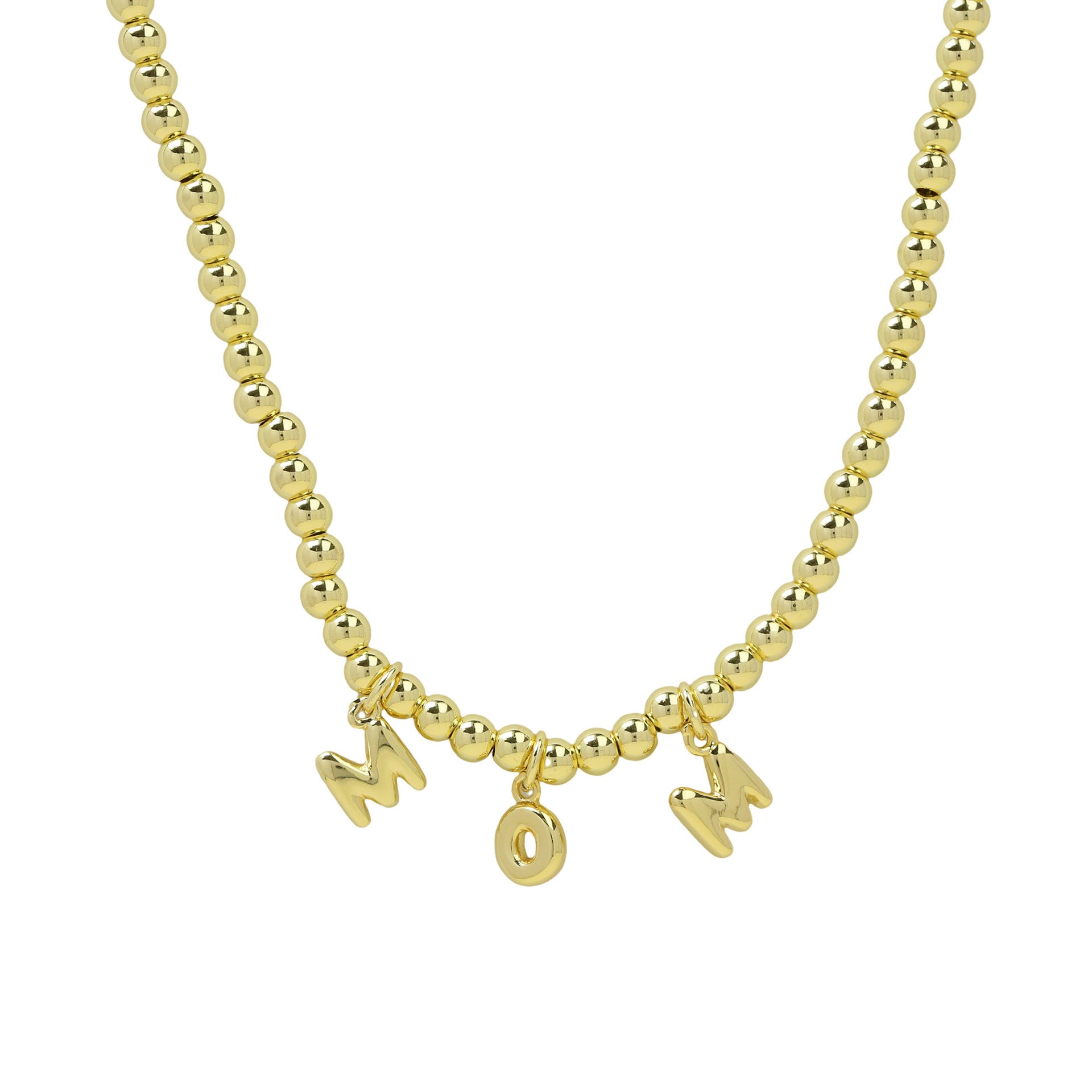 Kelani Beaded Letter Necklace - Mom Necklace [7HW82DR8]