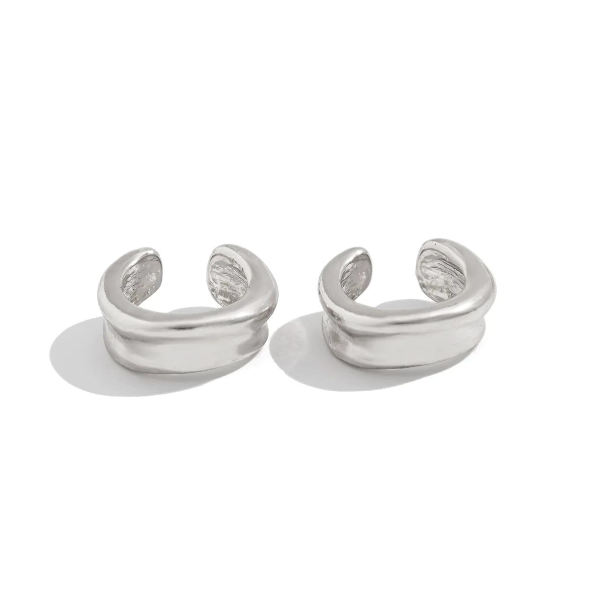 Jenavieve Irregular C-Shape Ear Cuff - Silver