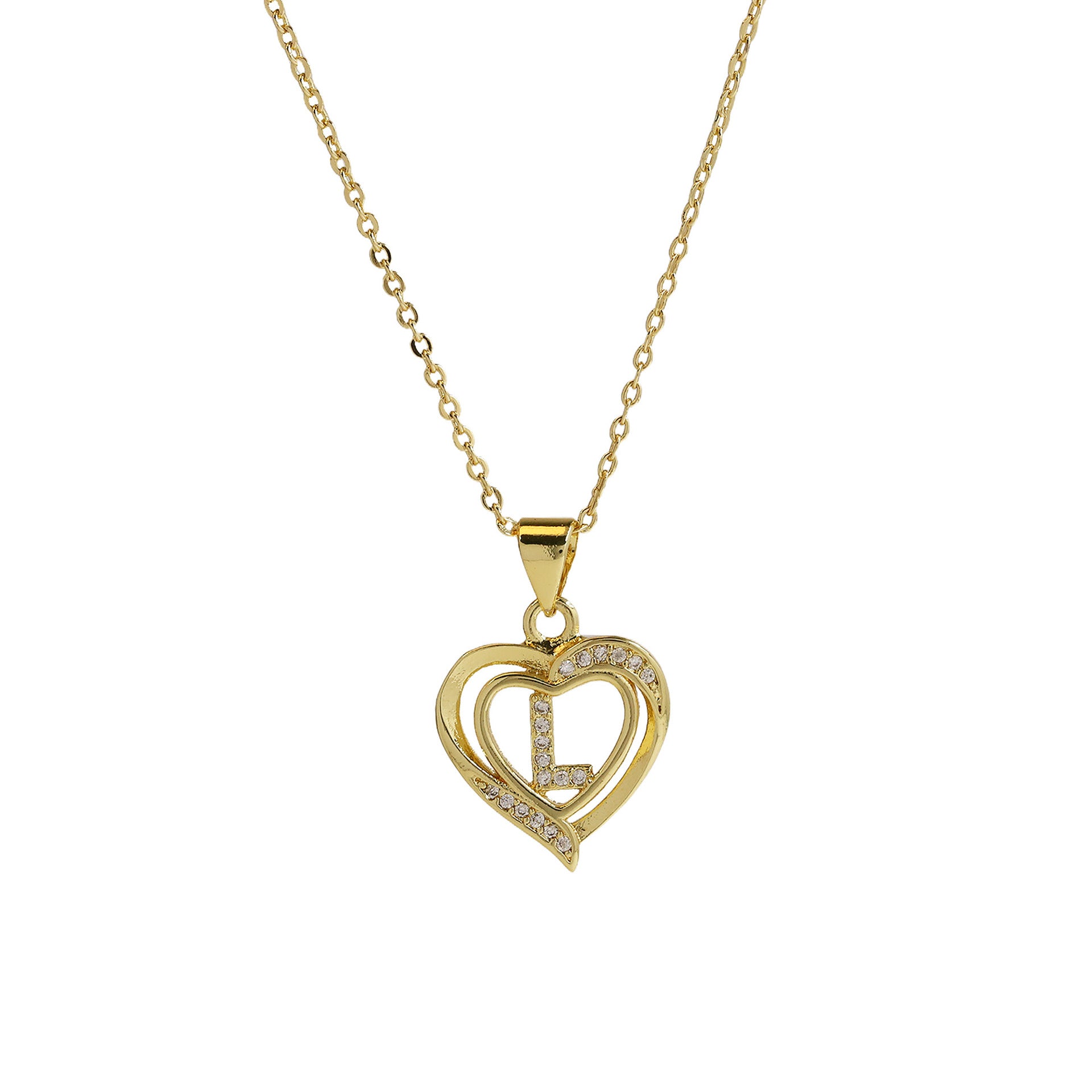 Kamarie Initial Heart Necklace - Necklace L [Y1O37HXU]