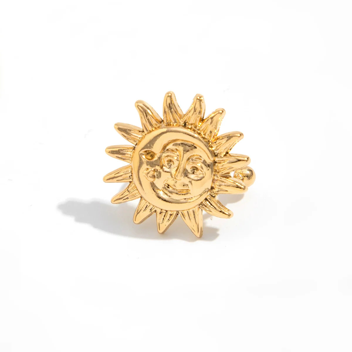 Aaleyah Retro Celestial Ear Cuff - Sunburst Gold