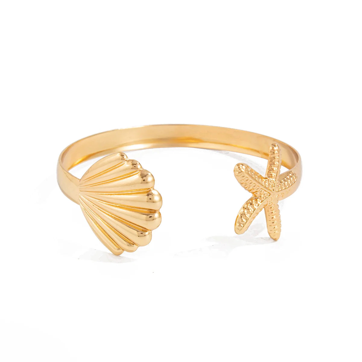 Elenna Coastal Charm Bracelet - Starfish Scallop Gold