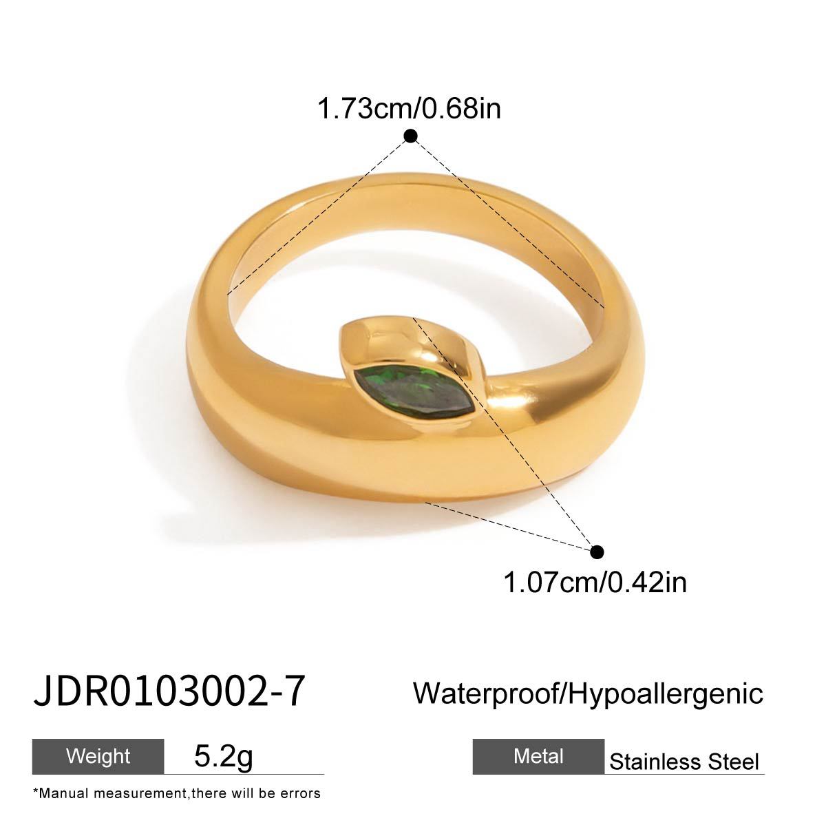 Mariska Zircon Apple Ring - Original Apple Ring (Size 7) [VCG06UY6]