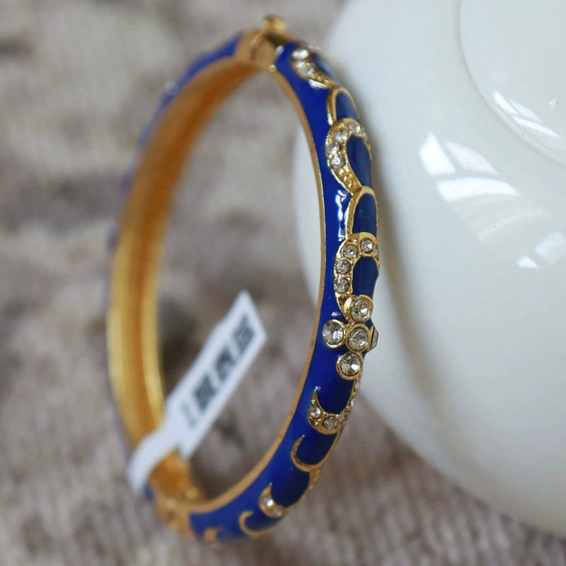 Railynn Cloisonne Floral Bracelet - Blue [I70WQ2EP]