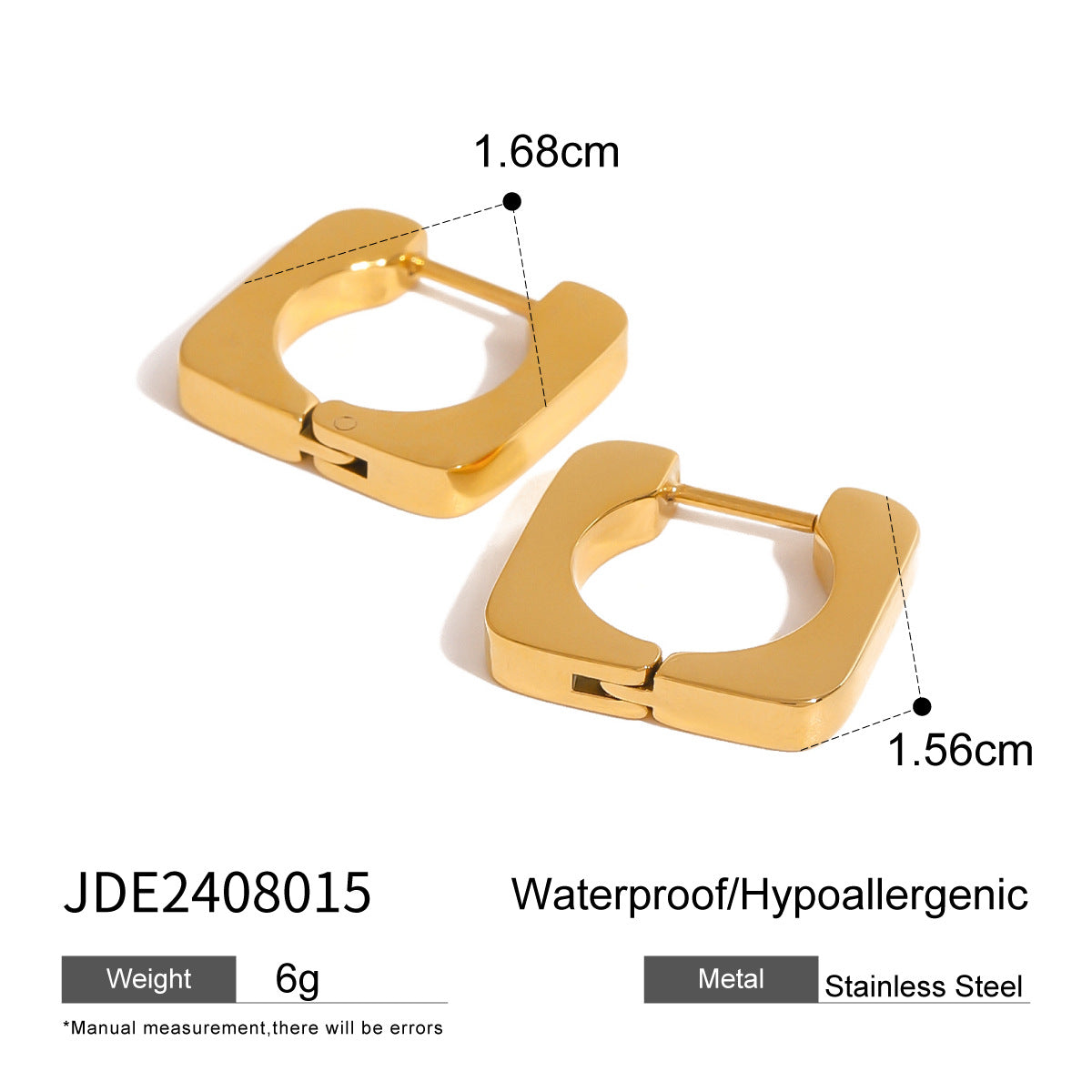 Amaiyah Geometric Hoop Earrings - Gold [1XW24N4N]