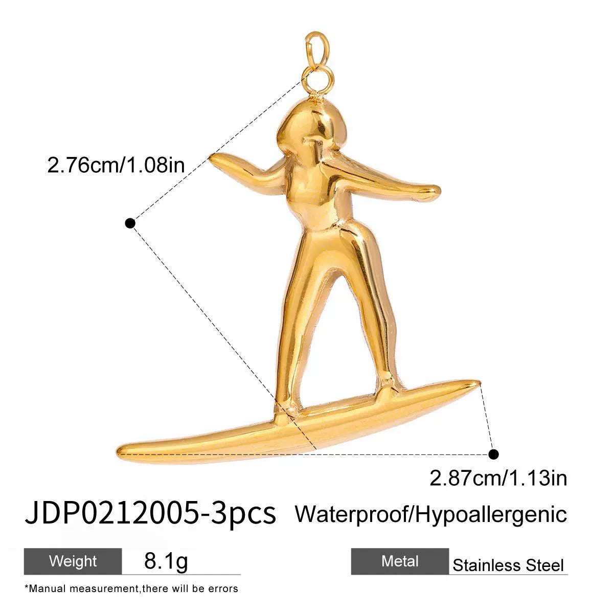 Kaylea Titanium Charm Pendants - JDP0212005-3pcs [F5E3E5RA]