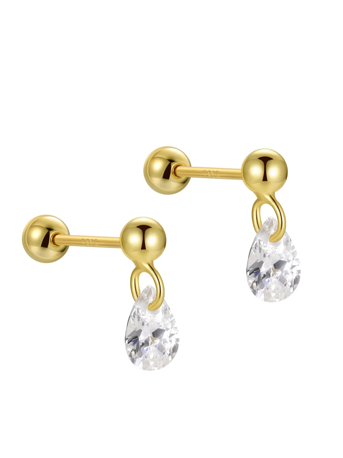 Israa Dainty Star Stud Earrings - Silver Pair (S925 Sterling Silver)