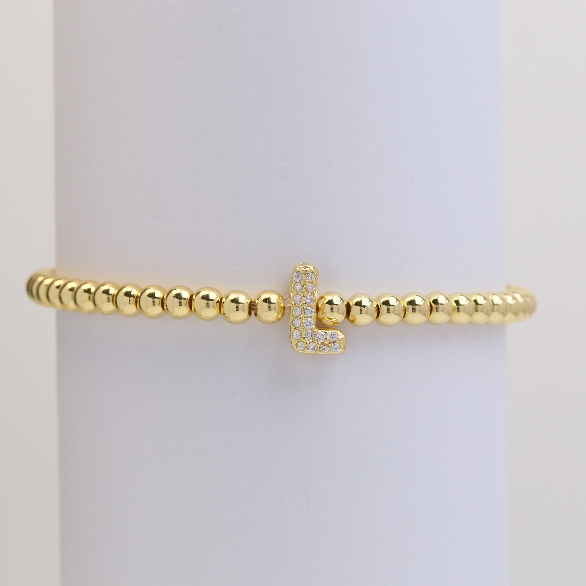 Aloni Bubble Letter Bracelet - Gold L [C0PGZZGG]