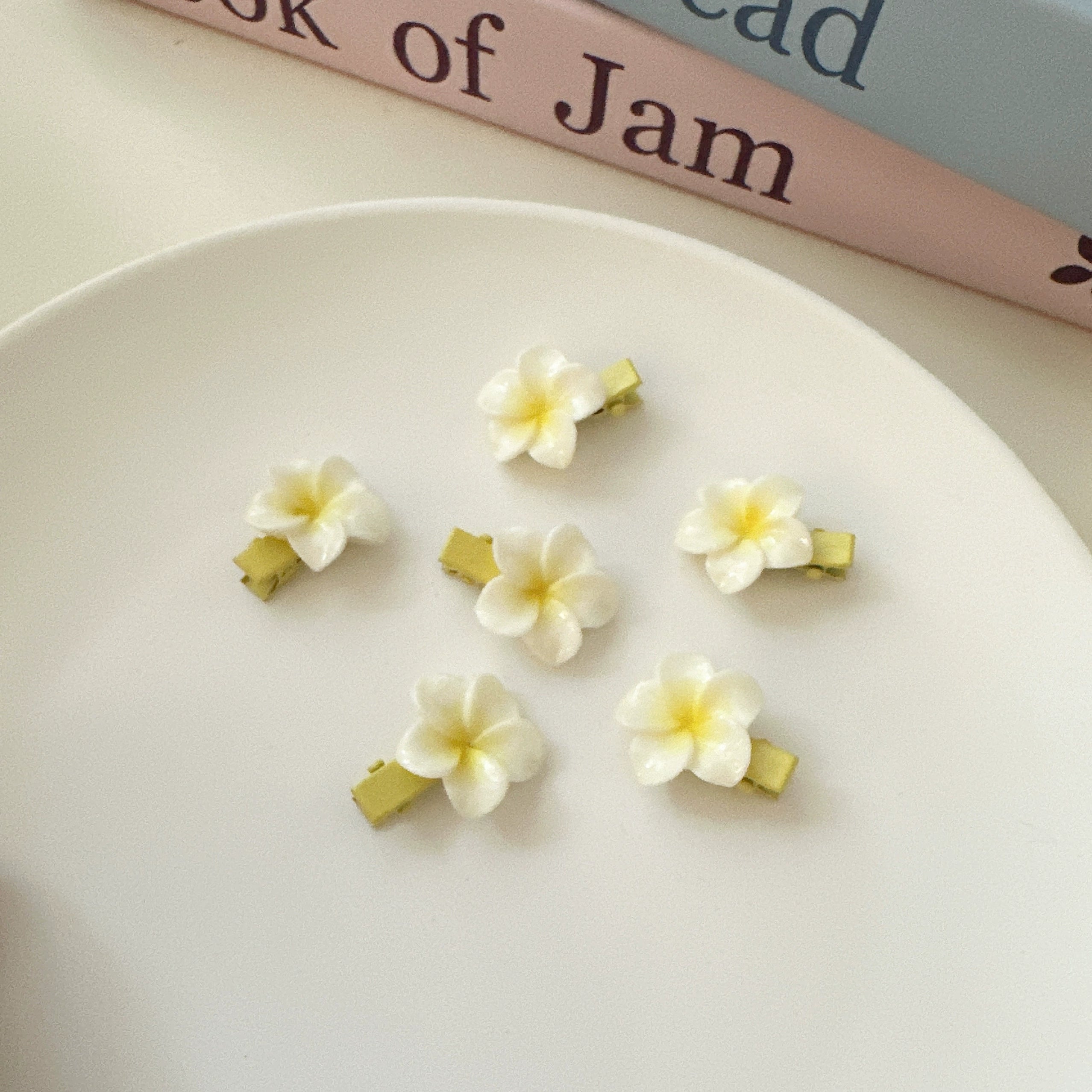 Nilah Plumeria Hair Accessories - Small Side Clip (6-Pack) [7TNK0T7X]