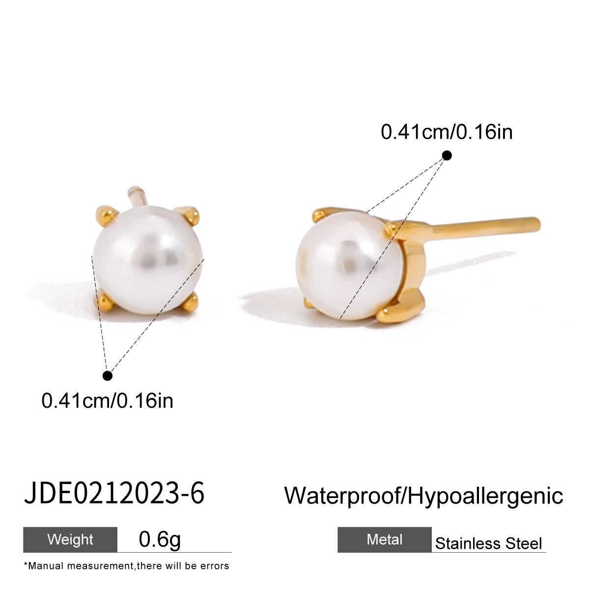 Haylie Sculpted Pearl Hoops - JDE0212023-6 [55K0UVEG]