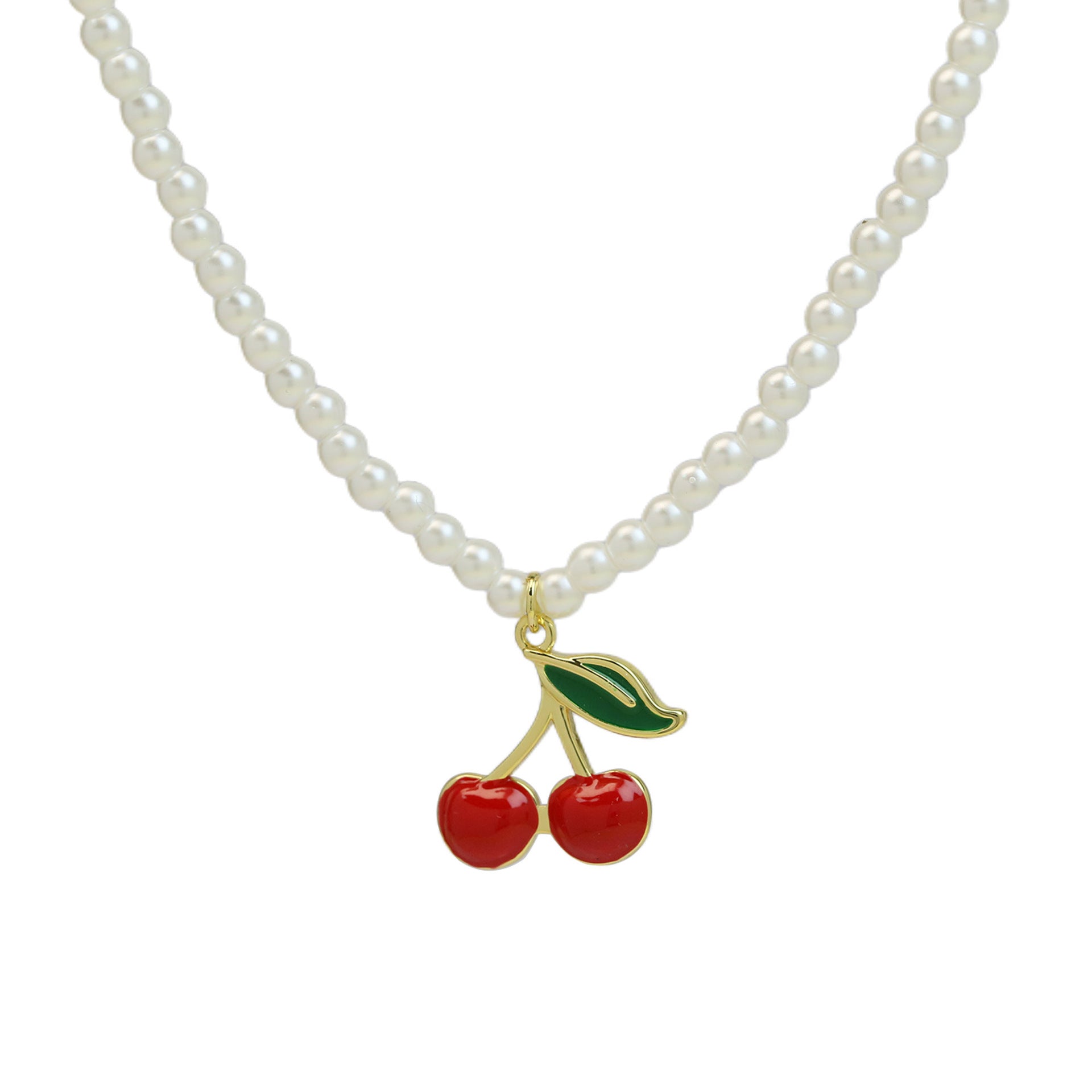 Alana Enamel Fruit Pendant Necklace - Lemon Slice [PI3228SJ]