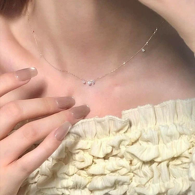 Tori Waterdrop Sparkle Necklace - Silver Waterdrop