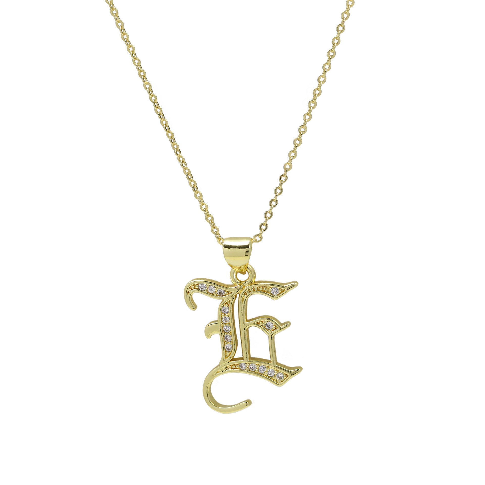 Lawson Old English Initial Necklace - L Necklace [G0XQCSMD]