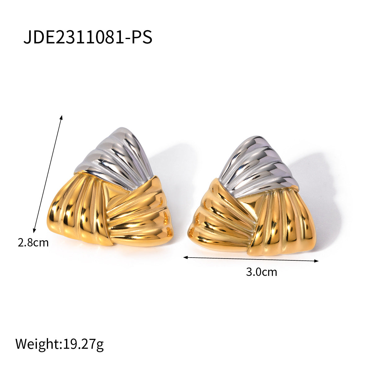 Emily Geometric Contrast Studs - Style 2 [GO7YLMLP]