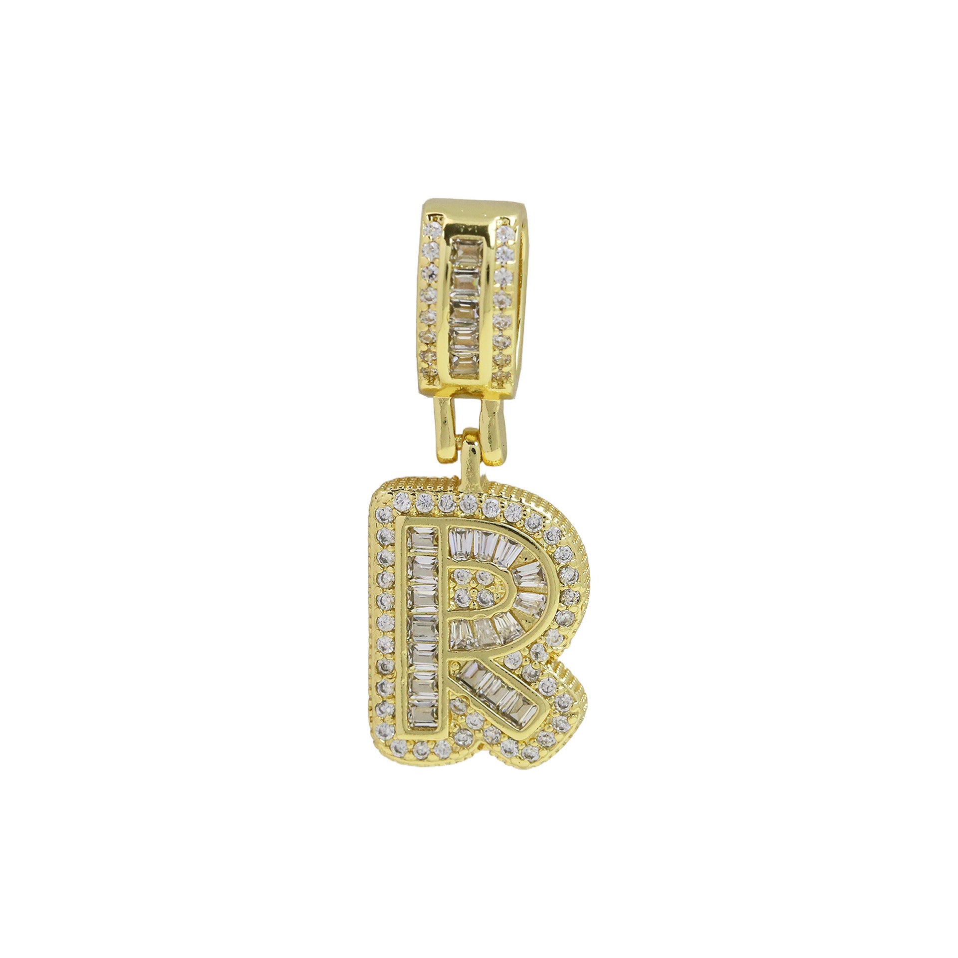 Maida Gold Letter Pendant Necklace - Gold Pendant R [0B3NM8D3]