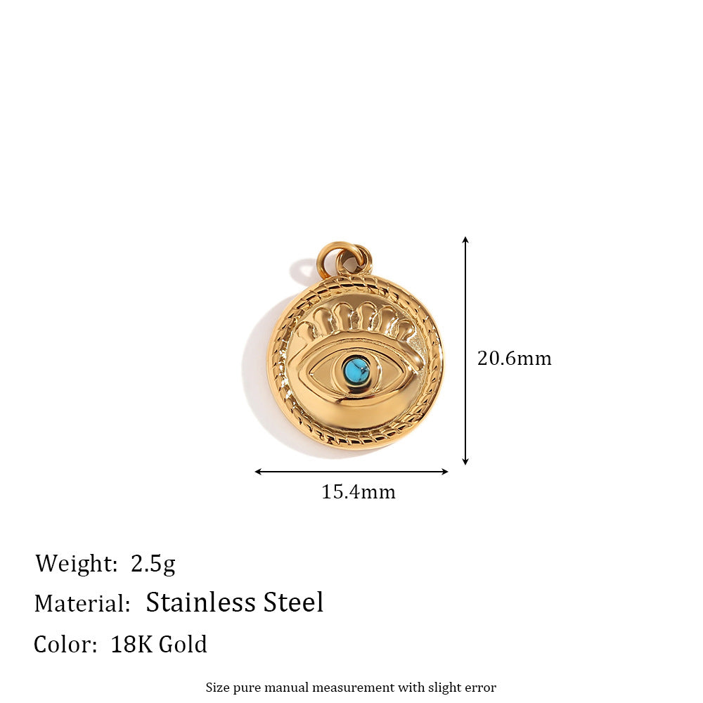 Kayce Geometric Charm Pendants - Turquoise Eye Pendant [6D5TG2WT]