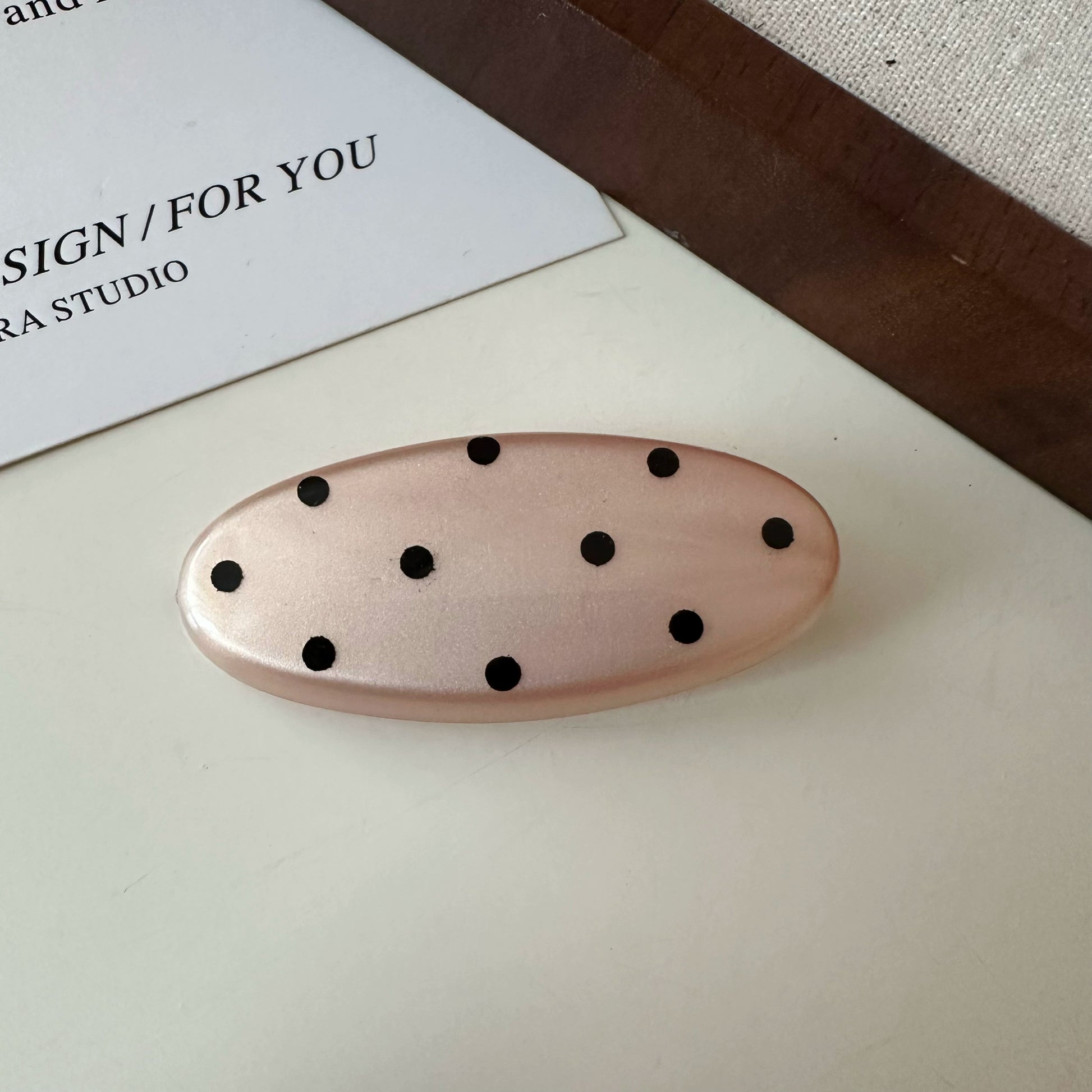 Aditi Polka Dot Hair Clip - Pink (Single) [FT3C8LYH]