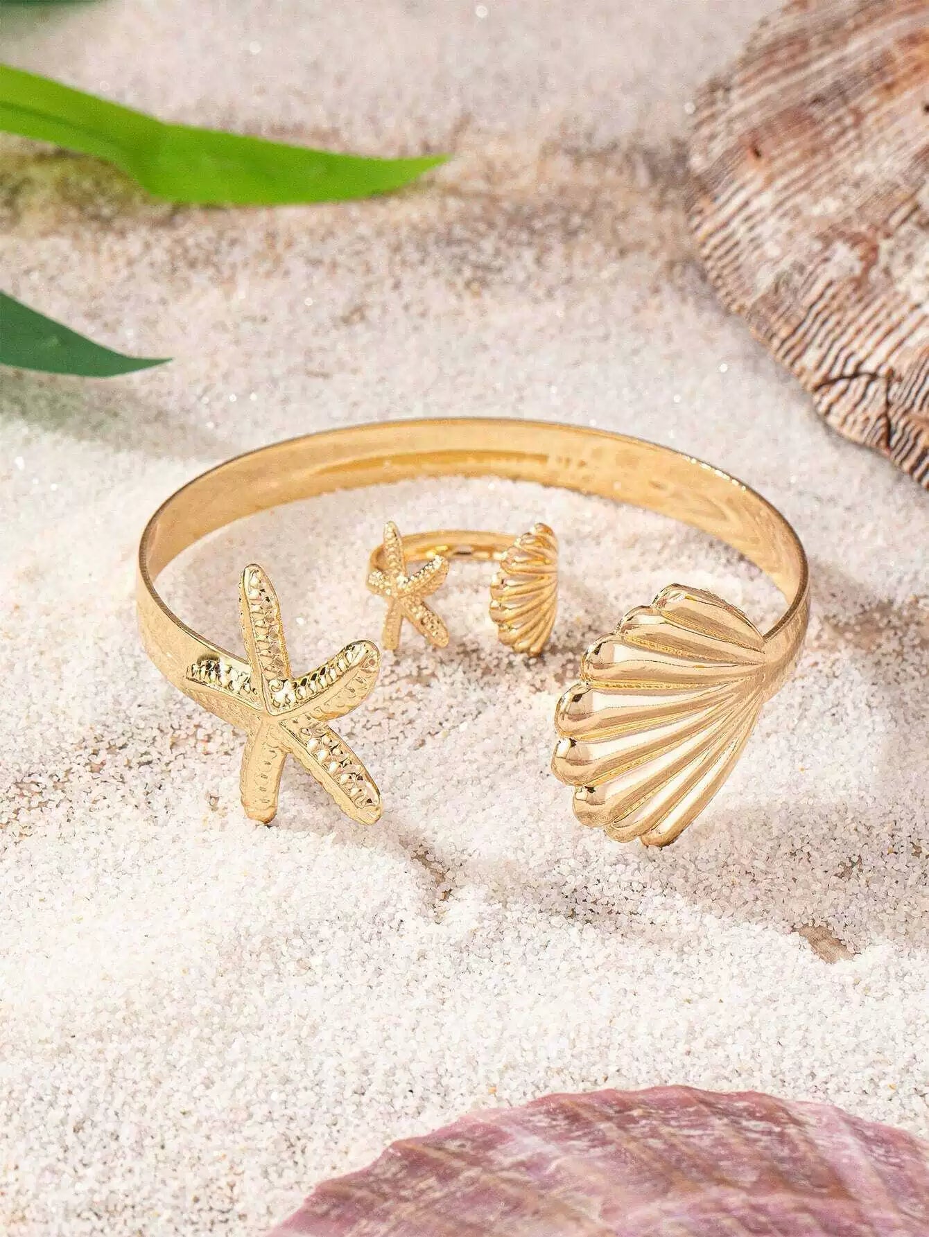 Zanyah Ocean Charm Jewelry Set - Gold