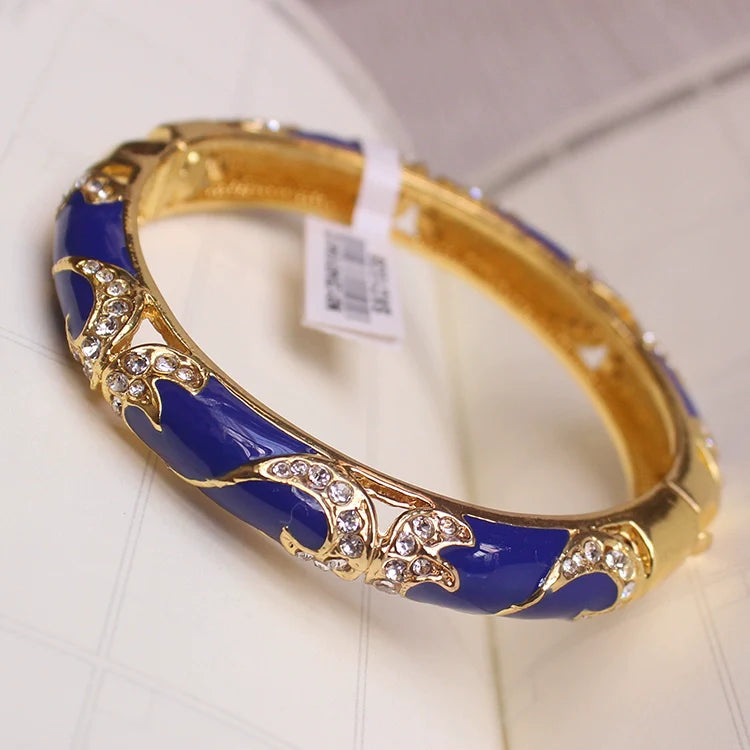 Adaya CloisonnŽ Bangle - Dark Blue