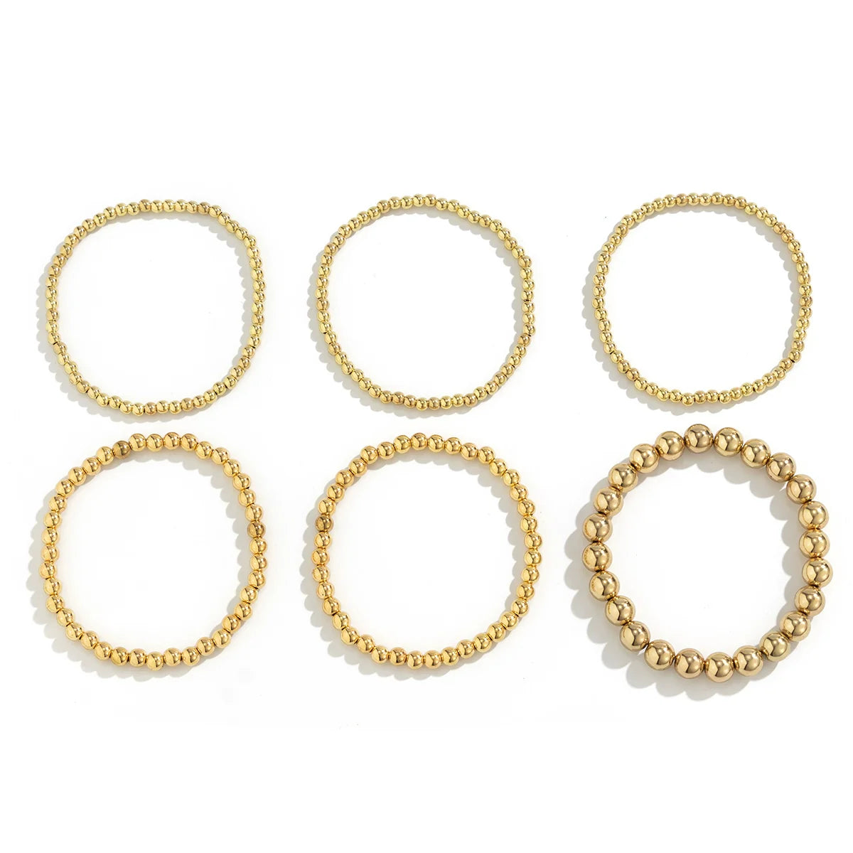 Oakleigh Stackable Bracelet Set - Gold 6-Piece Set