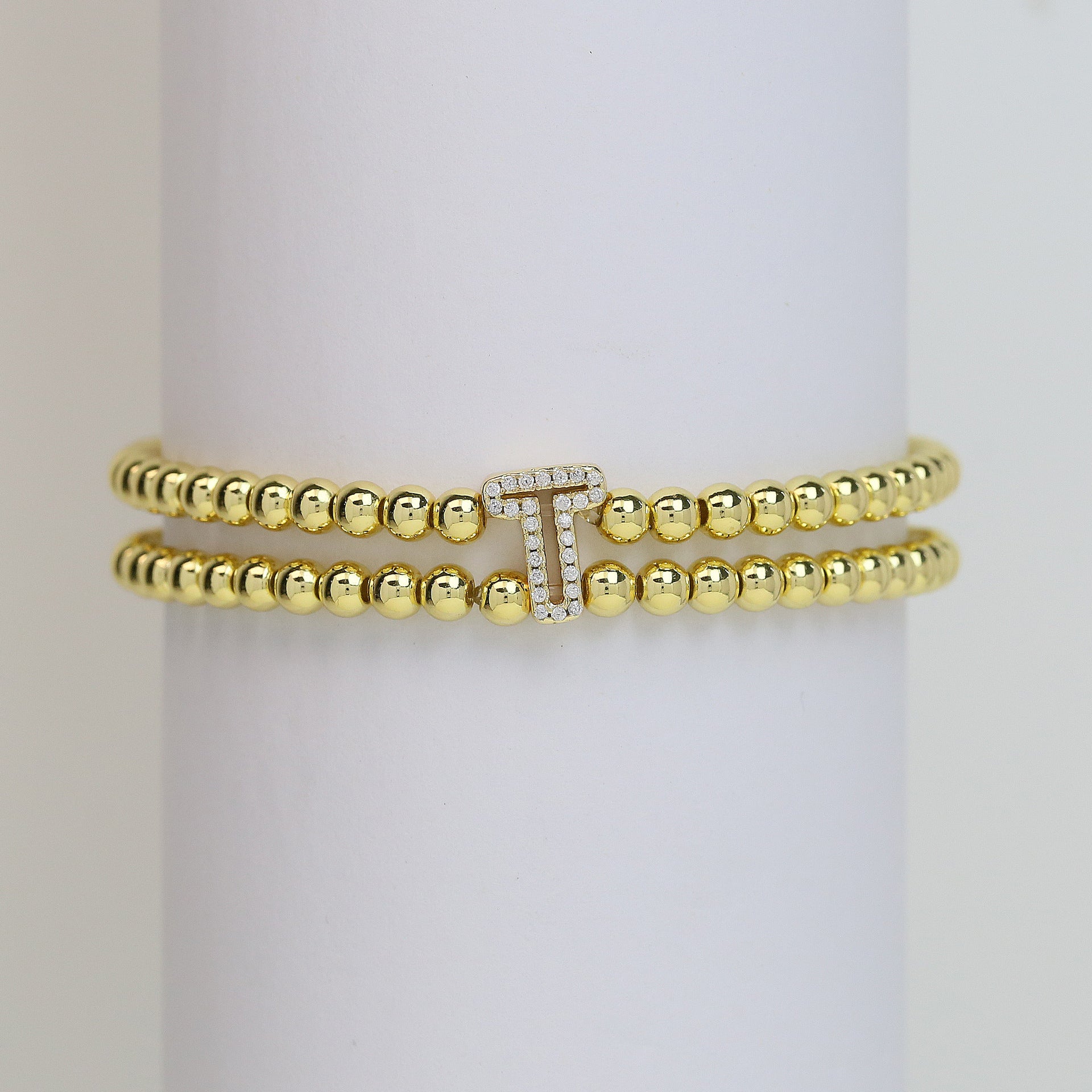 Alexandra Bubble Initial Bracelet - T [A8UHEPJ6]