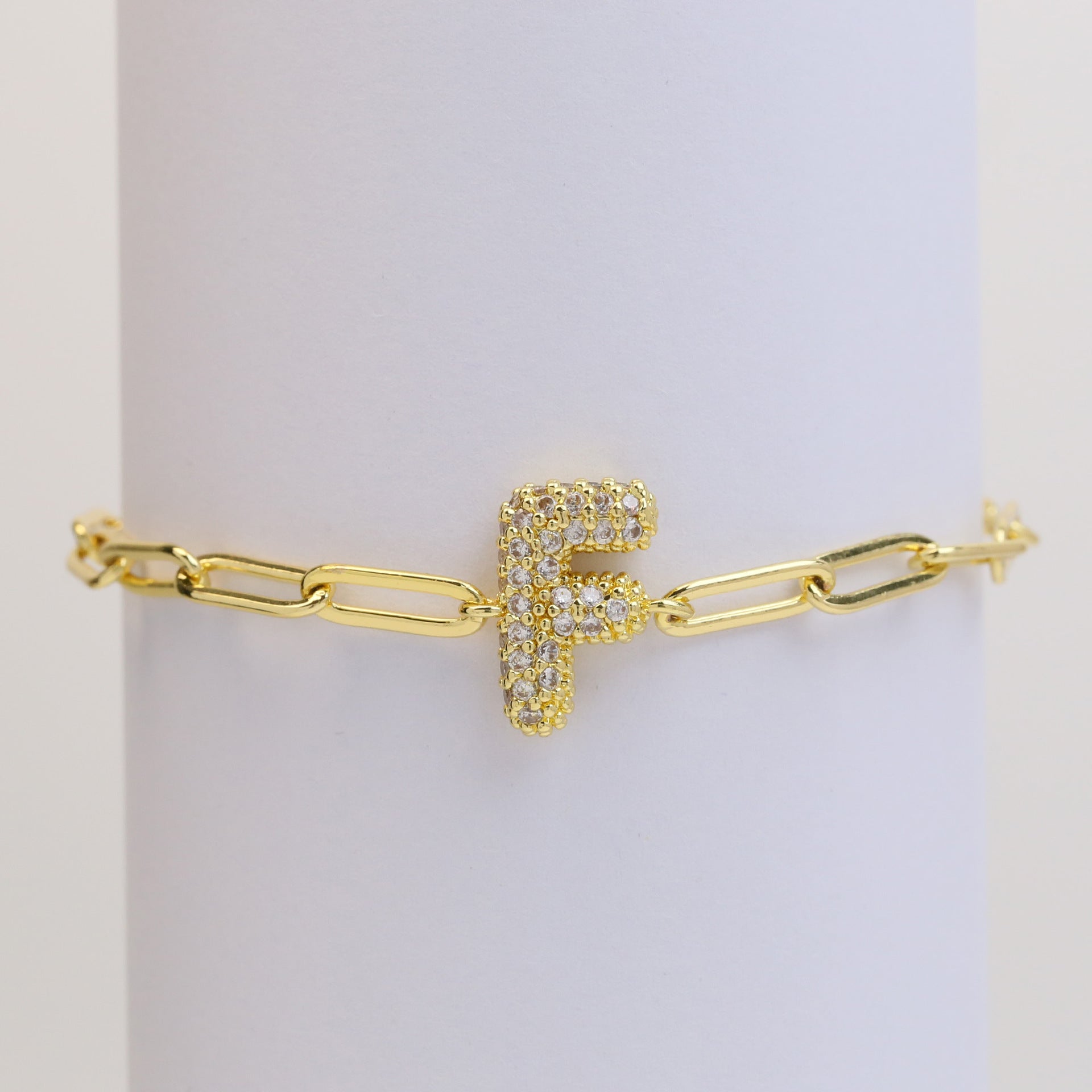 Willow Bubble Initial Bracelet - F [2TZ3Q3MF]