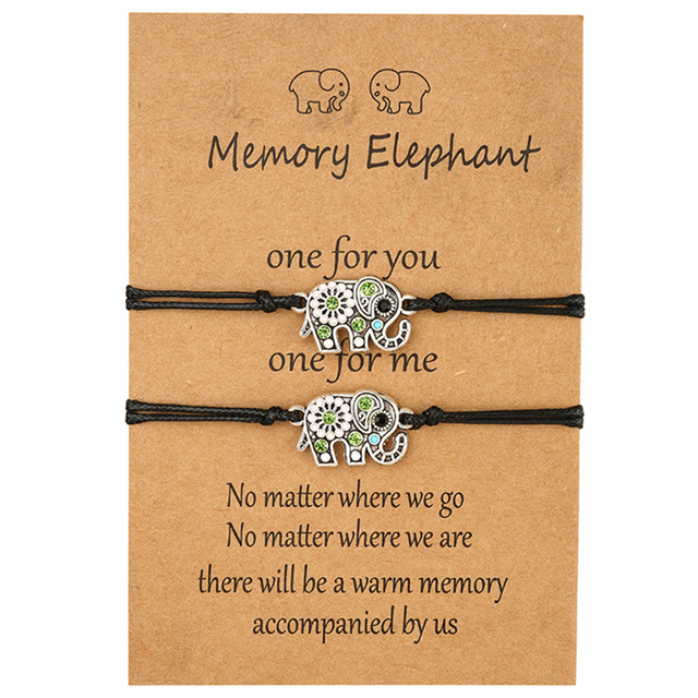 Lelia Dainty Charm Bracelet - Memory Elephant Set