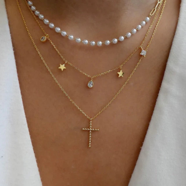 Brileigh Crystal Triangle Necklace - N0308-14