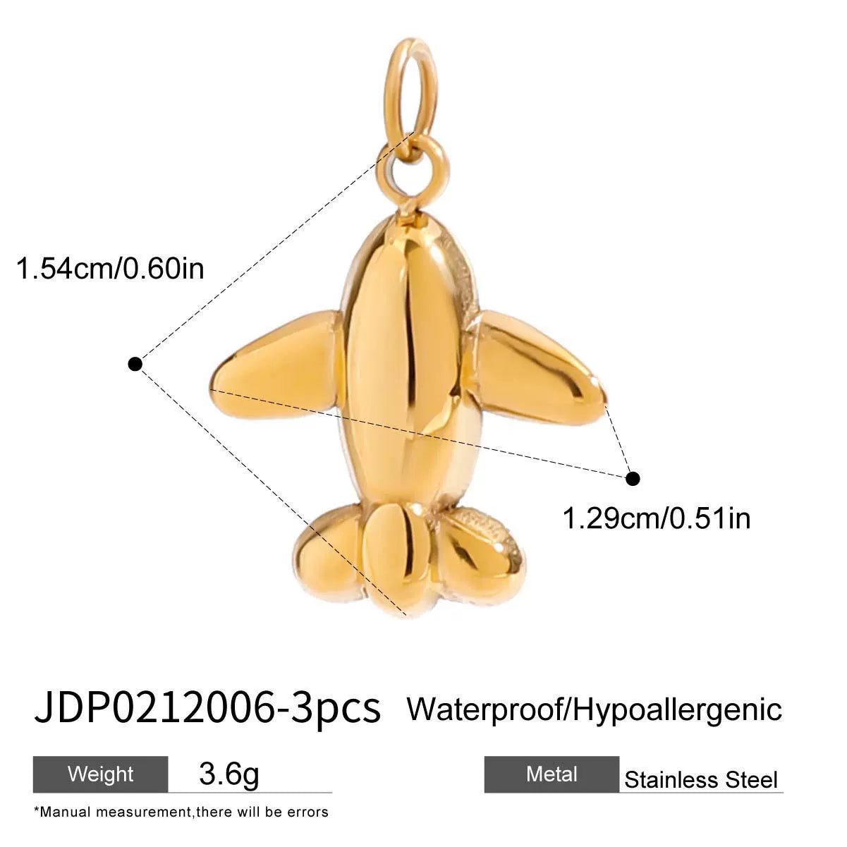Kaylea Titanium Charm Pendants - JDP0212006-3pcs [5N02HC2T]